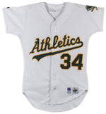 Athletics Rollie Fingers "HOF 92" Signed White Russell Athletic Jersey BAS