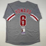 Autographed/Signed Ryan Howard Philadelphia Grey Baseball Jersey JSA COA