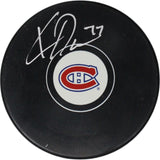 Kirby Dach Autographed/Signed Montreal Canadiens Hockey Puck FAN 46843