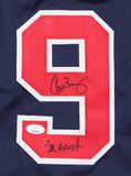 Carlos Baerga Signed Cleveland Indians Blue Jersey (JSA) 3xAll Star 2nd Baseman