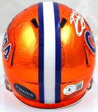 Emmitt Smith Autographed Florida Gators Chrome Speed Mini Helmet-Beckett W Holo