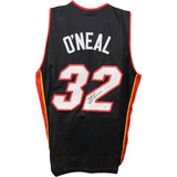 Shaquille O'neal Autographed Miami Heat Black Jersey Beckett 44558