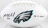 Brent Celek Signed Philadelphia Eagles Logo Football w/SB Champs-Beckett W Holo