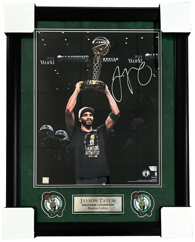 Jayson Tatum Celtics Signed Champions 16x20 Matted & Framed Photo Fanatics