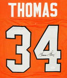 Thurman Thomas Autographed Orange Jersey- JSA W Auth *4