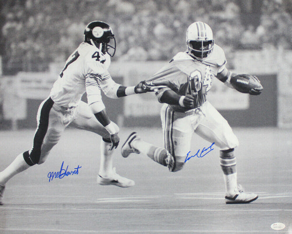 Earl Campbell & Mel Blount Singed Steelers/Oilers 16x20 Photo HOF JSA 10781 PF