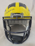 JIM HARBAUGH SIGNED MICHIGAN WOLVERINES F/S SPEED REPLICA HELMET FANATICS QR