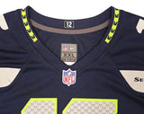 SEAHAWKS TYLER LOCKETT AUTOGRAPHED BLUE NIKE ON FIELD JERSEY SIZE XXL MCS 222039