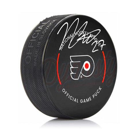 Noah Cates Autographed Signed Philadelphia Flyers Hockey Game Puck JSA PSA