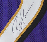 Ray Lewis Autographed Framed Purple Baltimore Ravens Jersey Beckett 186115