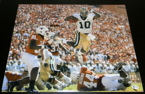 ROBERT GRIFFIN III RG3 SIGNED BAYLOR BEARS VS TEXAS 16x20 PHOTO W/ HEISMAN 11