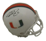 Lamar Miller Autographed/Signed Miami Hurricanes Mini Helmet JSA 15699