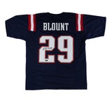 LeGarrette Blount Signed New England Custom Navy Blue Jersey