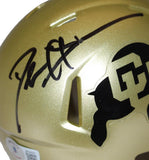 Deion Sanders Signed Colorado Buffaloes Gold Mini Helmet Beckett 39626