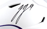 JJ McCarthy Autographed Vikings F/S Alt 2024 Speed Flex Helmet Beckett W Holo