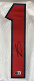 Stefon Diggs Houston Signed White Football Jersey BAS