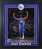 76ers Joel Embiid Authentic Signed 16x20 Framed Photo Fanatics #HG99278051