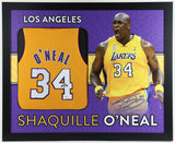 Shaquille O'Neal Signed Los Angeles Lakers 35"x43" Framed Jersey (Beckett Holo)