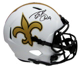 Drew Brees Autographed Full Size Lunar Replica Helmet Saints Beckett 178266