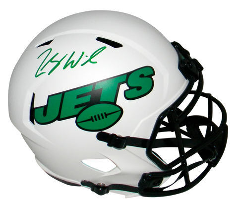 ZACH WILSON AUTOGRAPHED NEW YORK JETS LUNAR FULL SIZE SPEED HELMET BECKETT