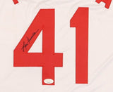 Lou Piniella Signed Reds Jersey (JSA) 1990 Cincy World Series Champion Manager