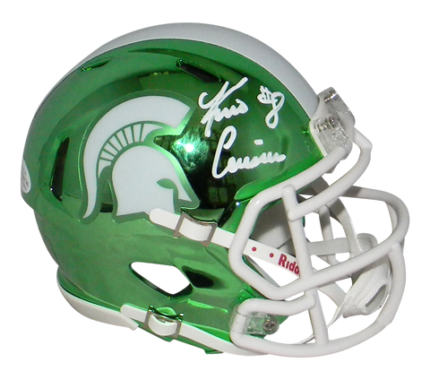 KIRK COUSINS SIGNED MICHIGAN STATE SPARTANS CHROME SPEED MINI HELMET BECKETT