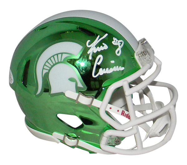 KIRK COUSINS SIGNED MICHIGAN STATE SPARTANS CHROME SPEED MINI HELMET BECKETT