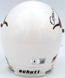 QUINN EWERS AUTOGRAPHED SIGNED TEXAS WHITE SCHUTT MINI HELMET BECKETT QR 201715