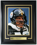 Jack Lambert Signed Framed Pittsburgh Steelers 16x20 Photo HOF 90 Inscribed JSA