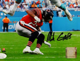 Mike Gesicki Signed Miami Dolphins 8x10 Hurdling Vs. Bears PF Photo- JSA W Auth