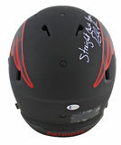 Patriots Randy Moss "SCH" Signed Eclipse Proline F/S Speed Helmet BAS Witnessed