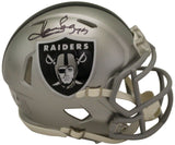 Howie Long Autographed/Signed Raiders Flash Mini Helmet Beckett 35688