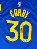 Stephen Curry Golden State Warriors signed Autograph Blue NBA jersey beckett