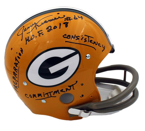 Jerry Kramer Signed Green Bay Packers TK Suspension Helmet w- Multiple Insc