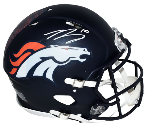 BO NIX SIGNED DENVER BRONCOS NEW 2024 NAVY AUTHENTIC SPEED HELMET BECKETT