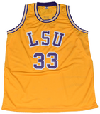 SHAQUILLE O'NEAL AUTOGRAPHED LSU TIGERS #33 GOLD BASKETBALL JERSEY BECKETT