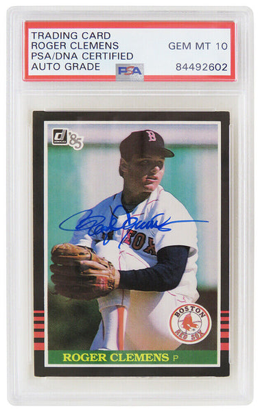 Roger Clemens Autographed Red Sox 1985 Donruss Rookie Card #273 (PSA - Auto 10)