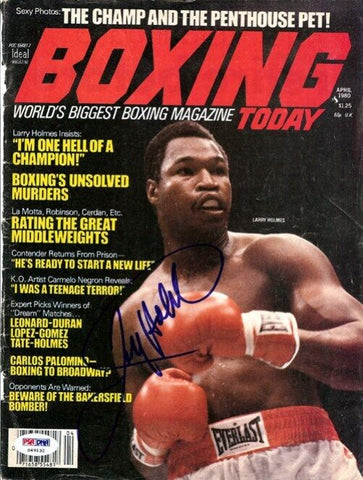 Larry Holmes Autographed Signed Boxing Today Magazine Cover PSA/DNA #S49132