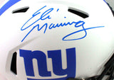 Eli Manning Autographed NY Giants Authentic Lunar F/S Helmet- Fanatics W *Blue