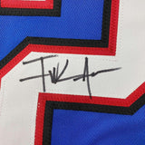 Framed Autographed/Signed Frank Gore 35x39 Buffalo Blue Football Jersey JSA COA