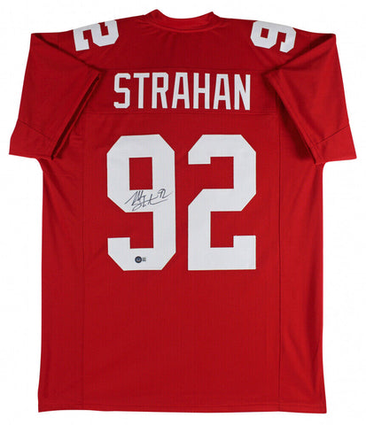 Michael Strahan New York Giants Signed Jersey (Beckett Hologram) 7xAll Pro D.E.