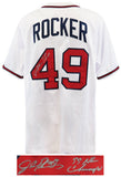 John Rocker (BRAVES) Signed White Custom Baseball Jersey - (SCHWARTZ COA)