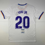 Autographed/Signed Vini Vinicius Jr. Real Madrid White Soccer Jersey Beckett COA