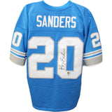 Barry Sanders Signed Detroit Lions Mitchell & Ness Blue Jersey Beckett 44685