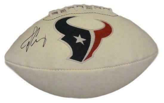 Jadeveon Clowney Autographed Houston Texans White Logo Football JSA 10881