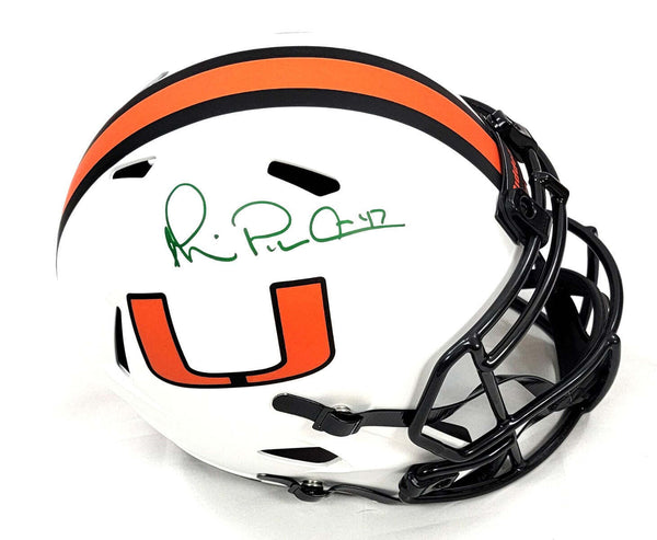 Michael Irvin Autographed Miami Hurricanes Lunar Eclipse Replica Helmet Beckett