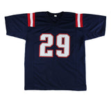 LeGarrette Blount Signed New England Custom Navy Blue Jersey