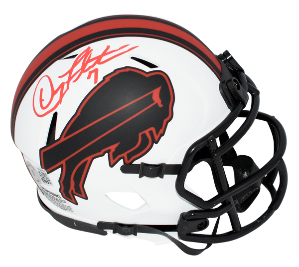 DOUG FLUTIE AUTOGRAPHED SIGNED BUFFALO BILLS LUNAR SPEED MINI HELMET BECKETT