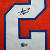 Autographed/Signed Steve Atwater Denver Retro Orange Jersey Beckett BAS COA