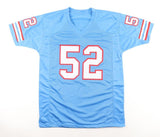 Robert Brazile Signed Houston Oilers Jersey Inscribed "HOF 18" (Schwartz COA)